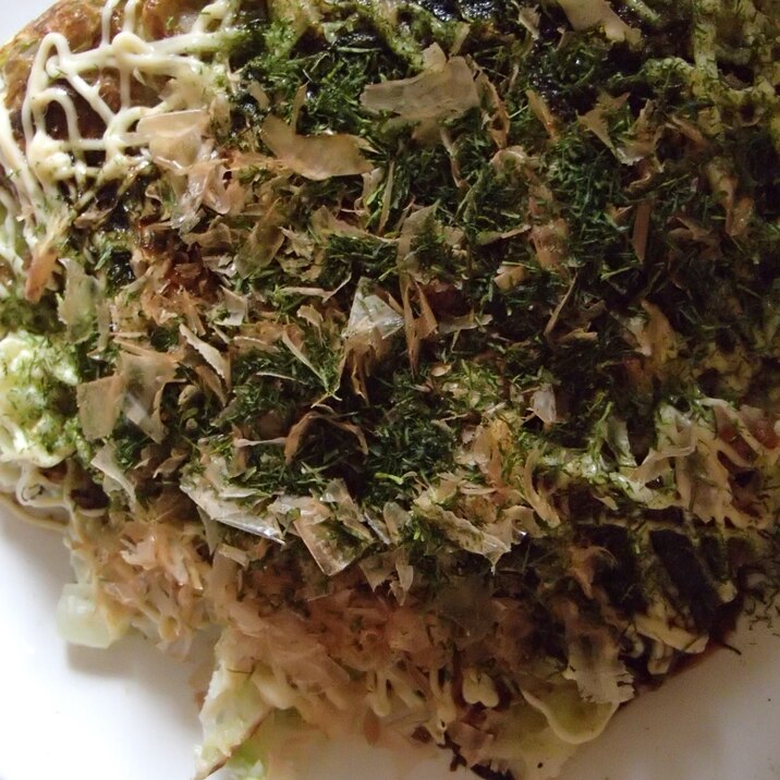 プチハンバーグ風豚ひき肉のお好み焼き(大阪風)